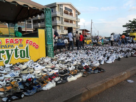 Schuhgeschäft in Kumasi