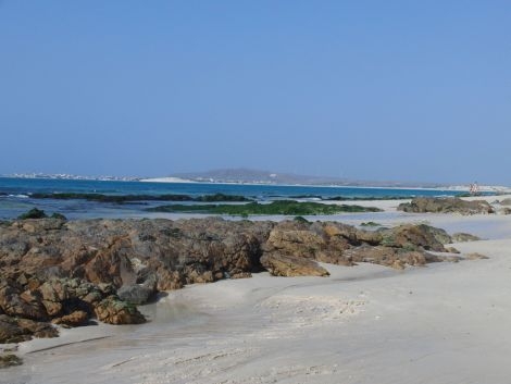 Kapverden Boa Vista Strand Felsen